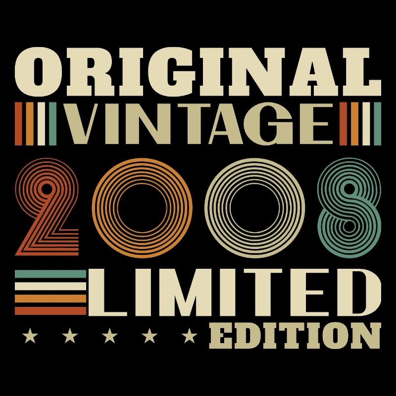2008 Vintage Retro Geburtstagsgeschenk