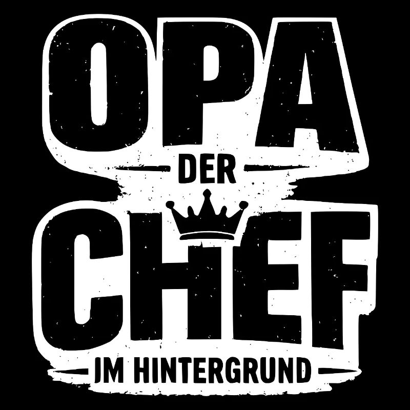 Opa Chef im Hintergrund