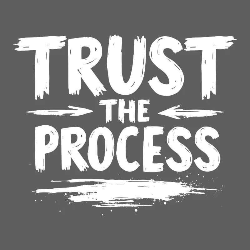 Faites confiance au processus : Lettrage avec graphisme flèche