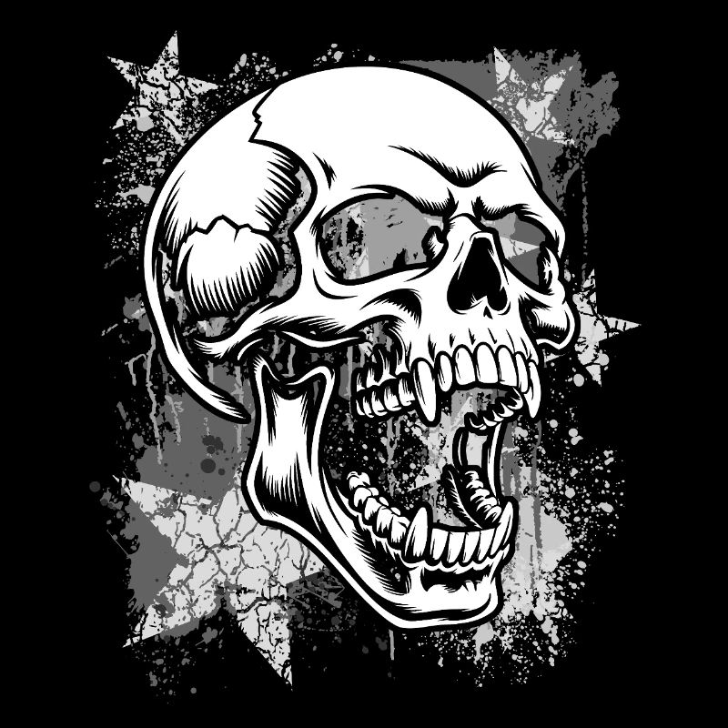 Crâne en éclaboussures grunge