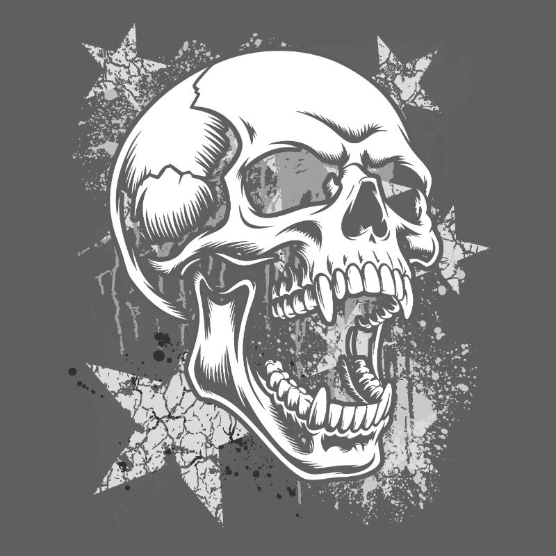 Crâne en éclaboussures grunge
