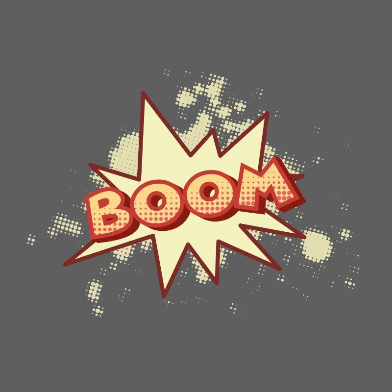 Boom! – Retro Comic Cartoon in Halftone Style