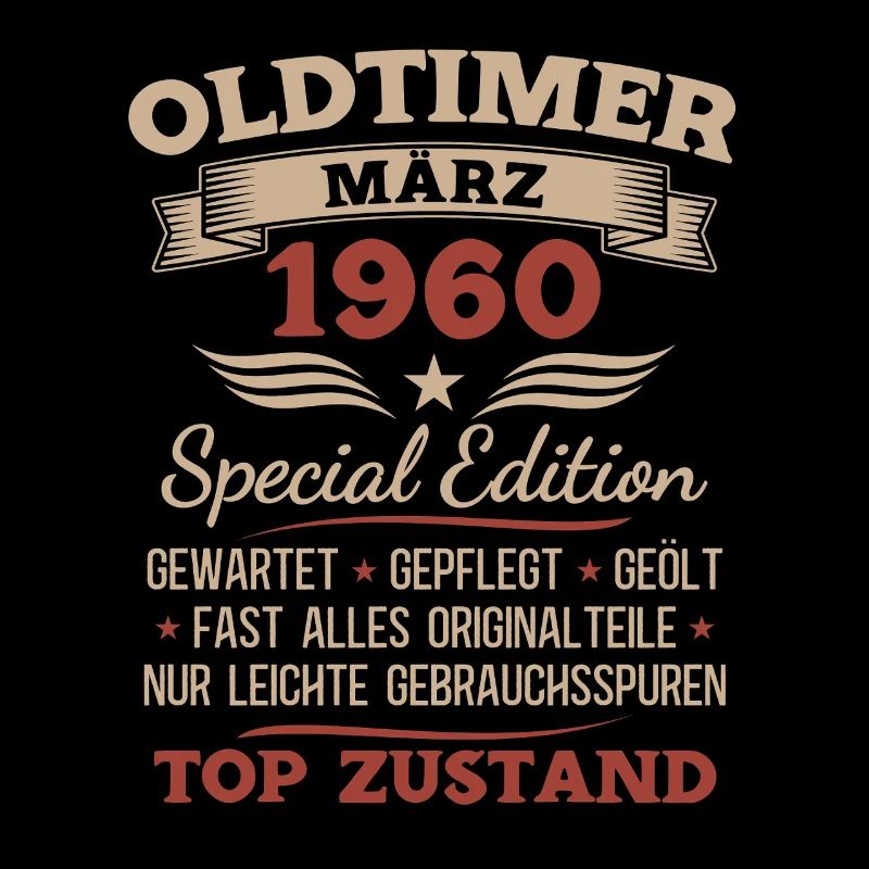 66. Geburtstag Geschenk Mann Oldtimer März 1960