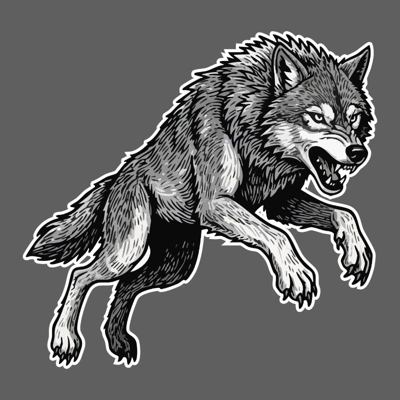 Wild Wolf Race Maskottchen Alpha Wolf