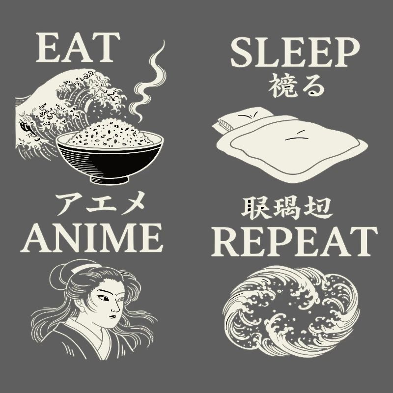 MANGER DORMIR ANIME RÉPÉTER