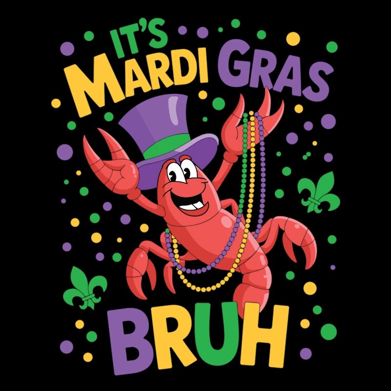Chemise de crabe de Mardi Gras. C’est du bouillon de Mardi Gras