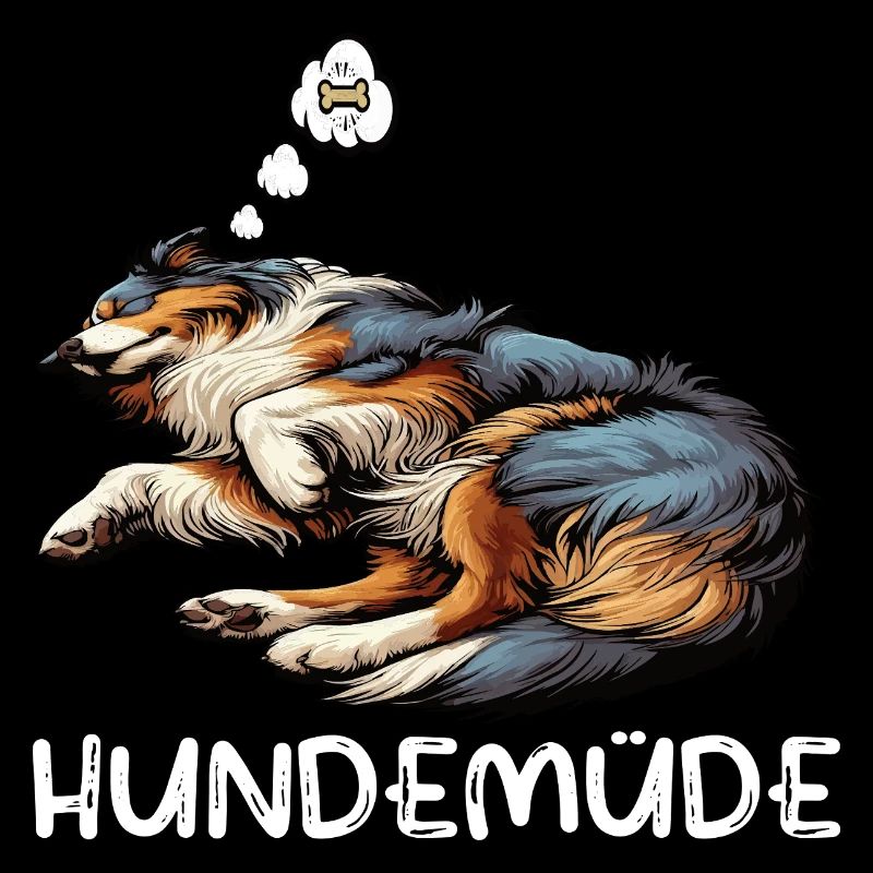 Hundemüde Australian Shepherd Aussie Aussiehalter