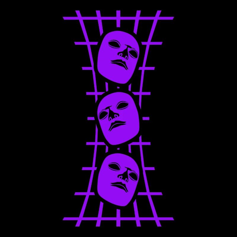 Masks Grid Abstract Art