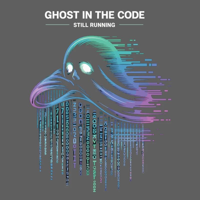 Programmeur de t-shirt fantôme dans le code Nerd informatique