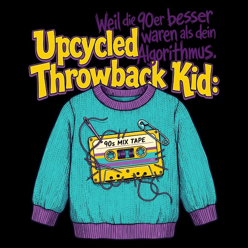 90er Upcycled Throwback Retro Kassette