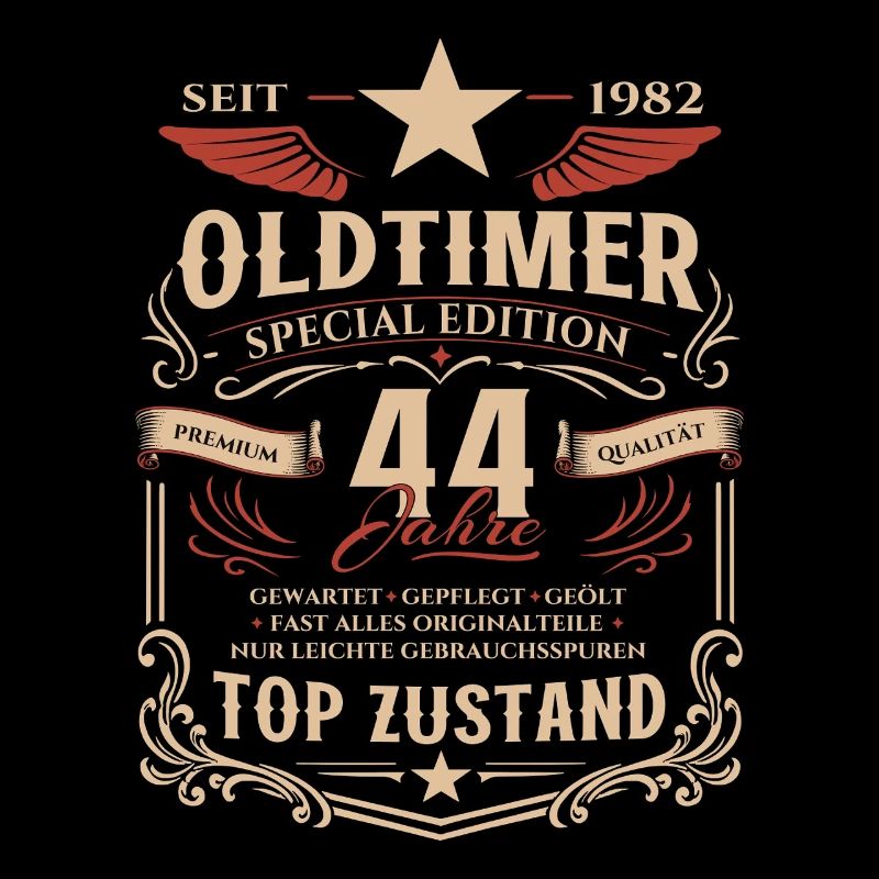 44. Geburtstag Geschenk Mann Oldtimer Vintage 1982