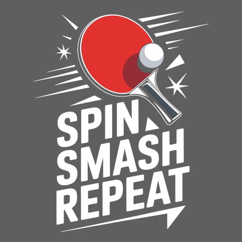 Ping Pong Shirt with Racket – Spin Smash Repeat