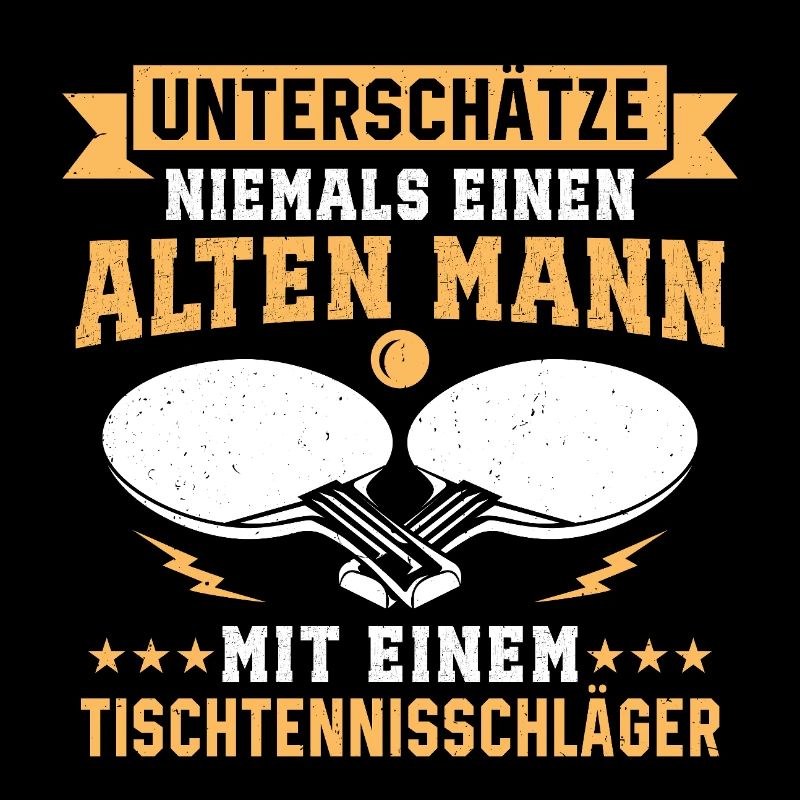  Alten Mann Mit Eine tischtennisschläger 