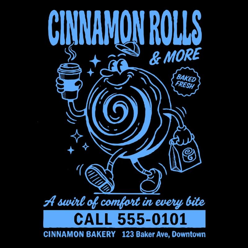 Retro Cinnamon Roll Bakery