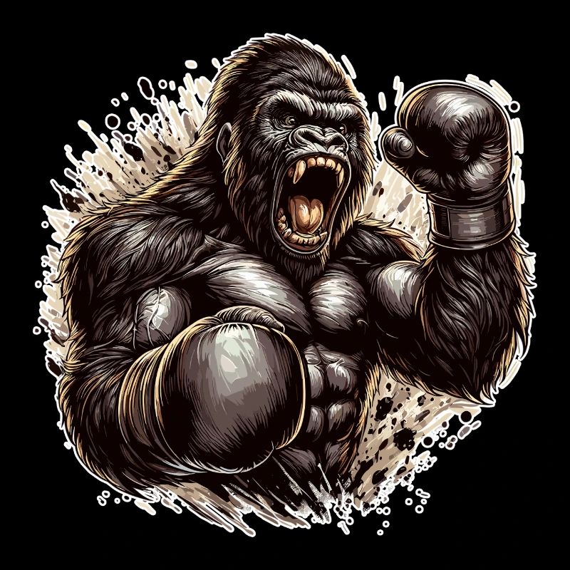 Gorilla Boxer Fighter Boxing Roars Gift