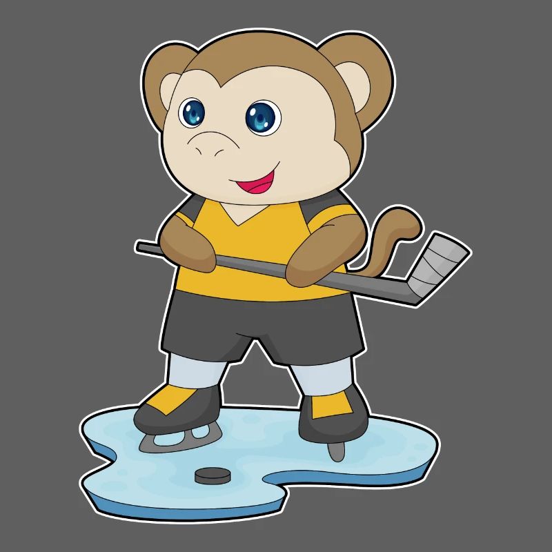Affe Eishockey Eishockeyschläger