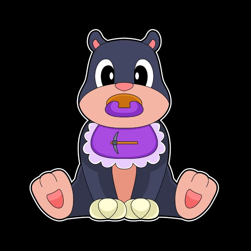 Mole Baby Bib Pacifier
