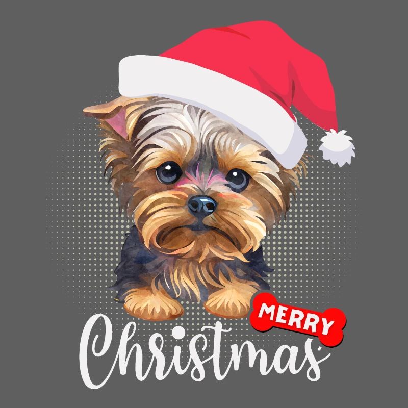 Noël avec Yorkshire Terrier Joyeux Noël