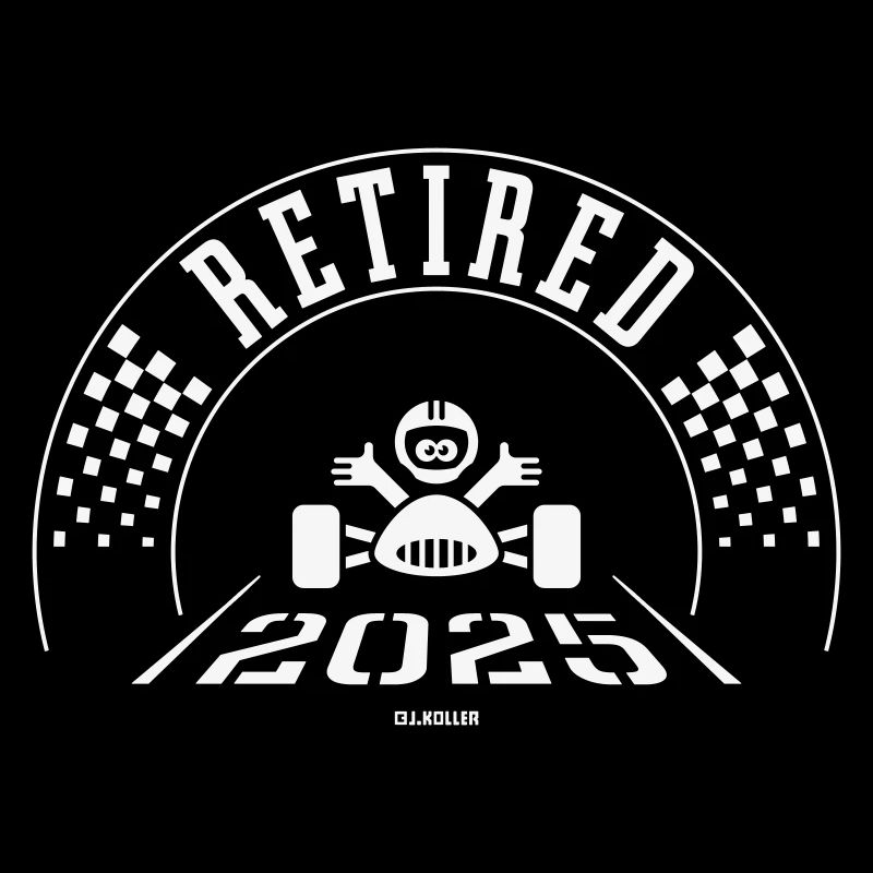 Retired 2025 (Rente / Ruhestand / White)