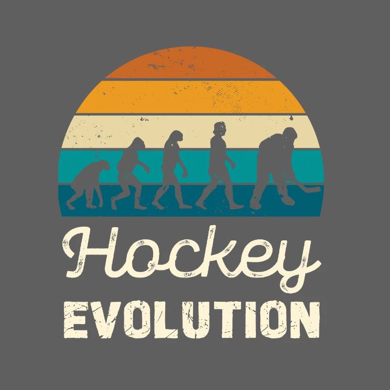 Illustration rétro de l’évolution du hockey