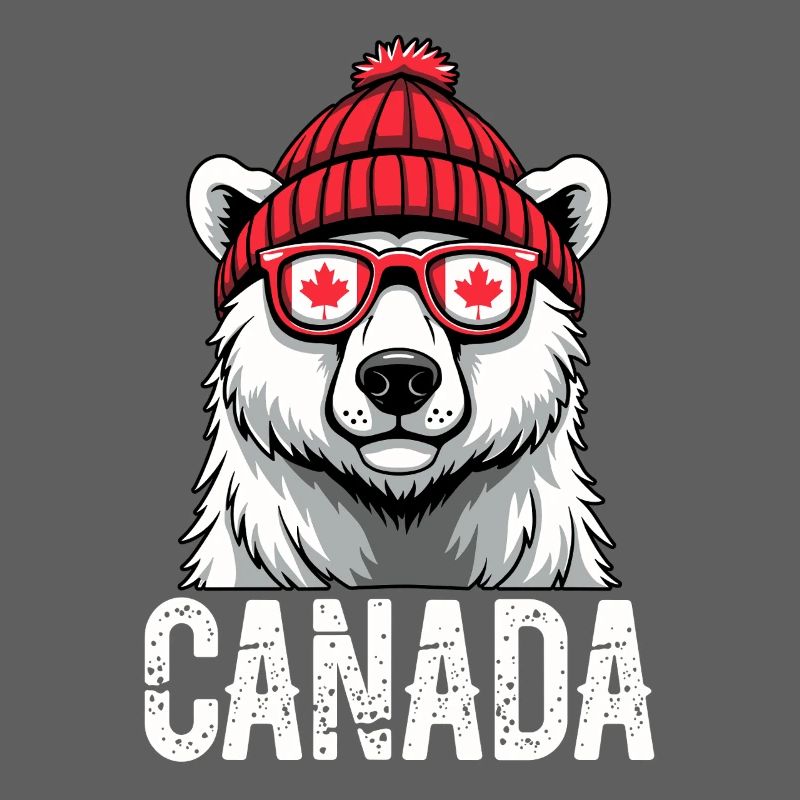 Canada Bear with Cap and Maple Style