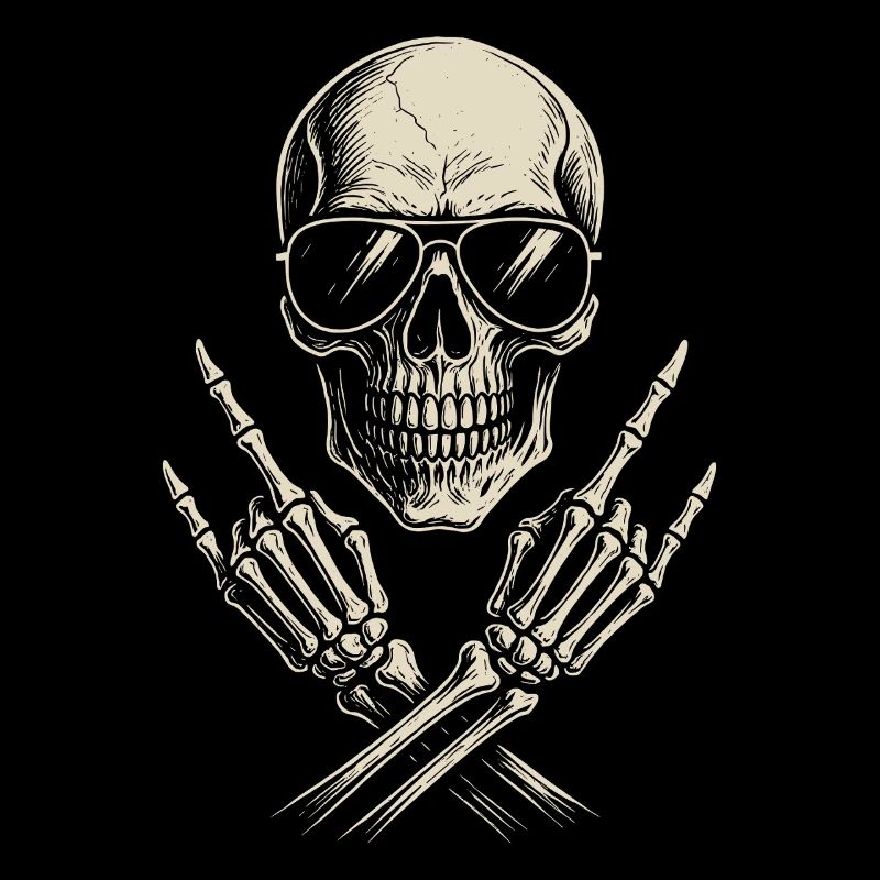 Rock Music, Skull, Rock Hand, Heavy Metal