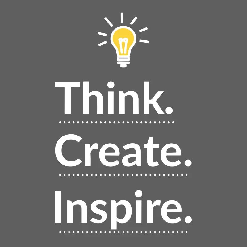 Think Create Inspire Light Bulb