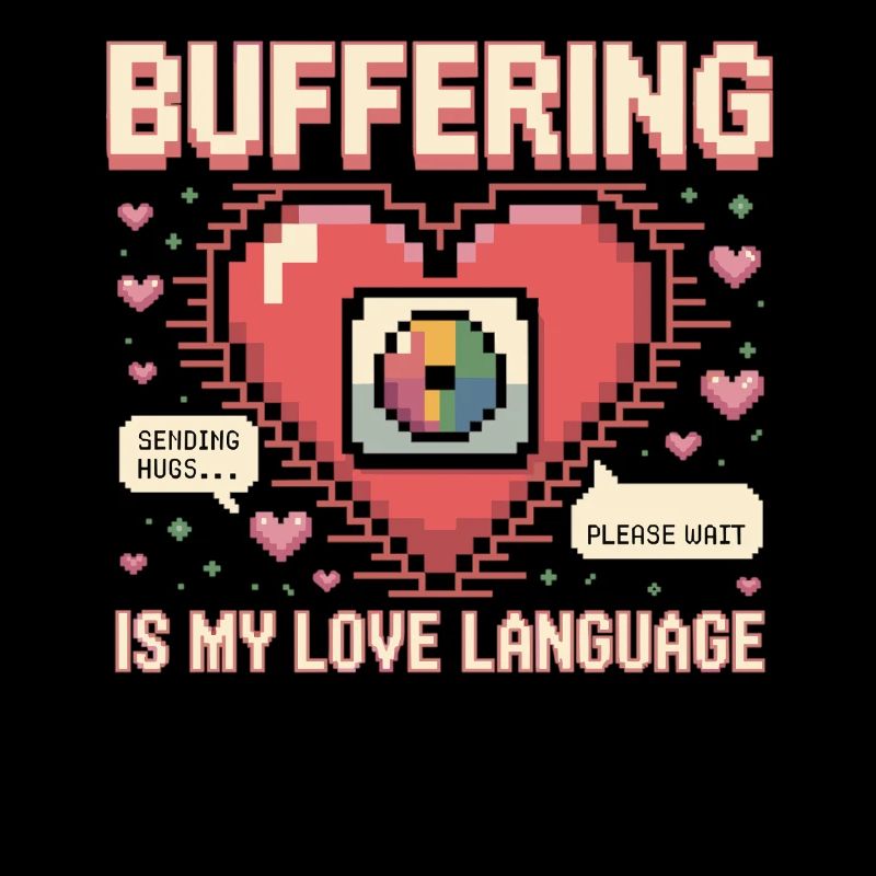 Love Needs Loading Time – Nerd Pixel Heart Shirt