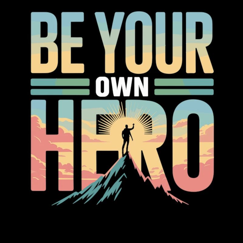 Sei dein eigener Held – Motivationsshirt