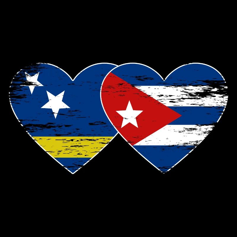 Cœur du drapeau de Curaçao Cuba utilisé