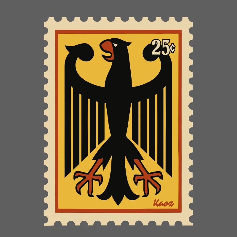 Graphic stamp with stylized eagle