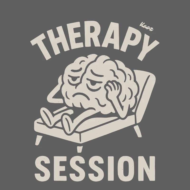 Brain with headache in therapy session