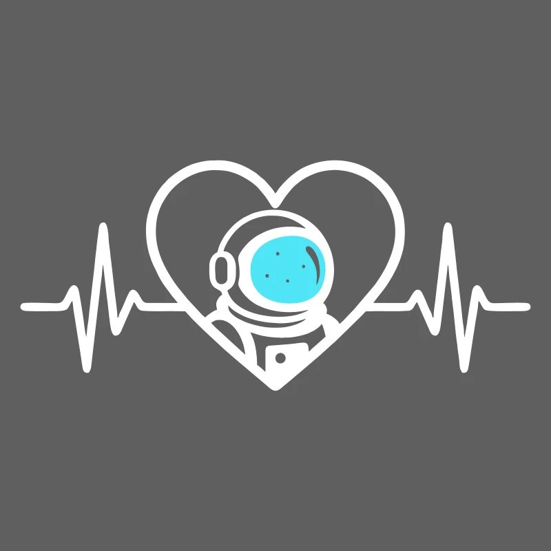 Astronaut Heart Cosmos Weltraumhelm