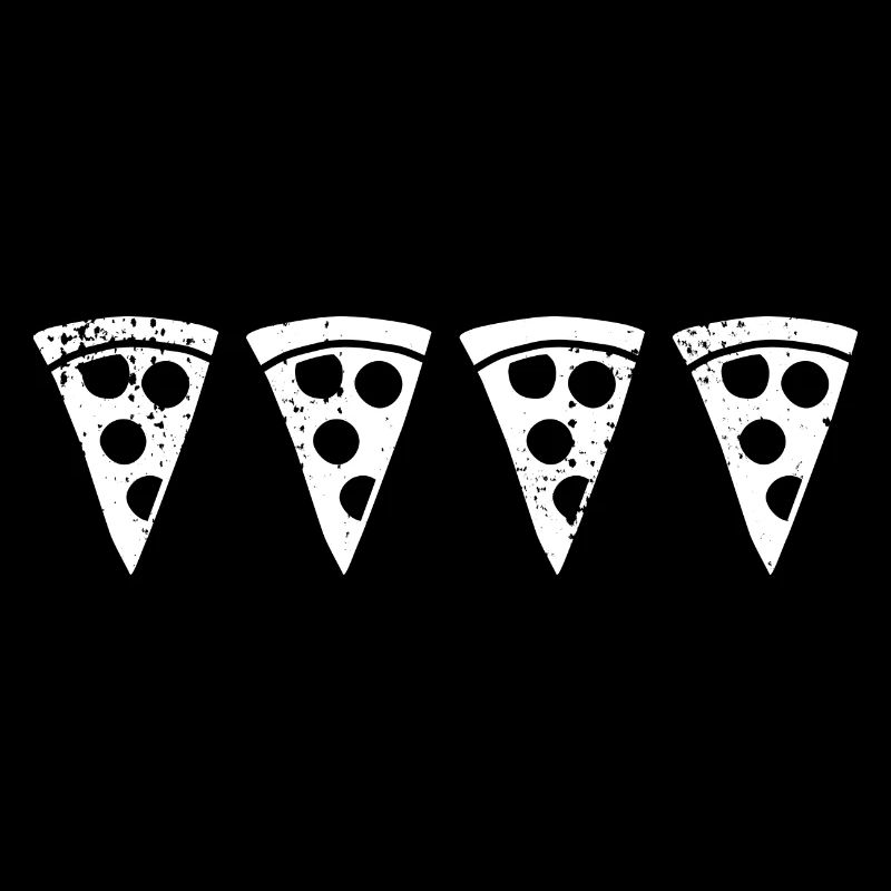 Tranche de pizza rétro