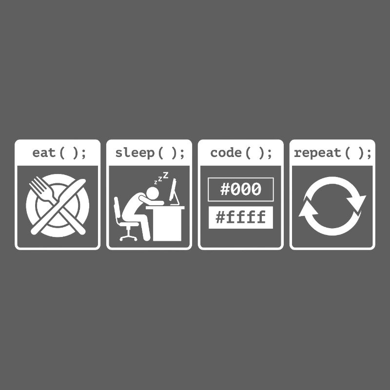 Eat Sleep Code Repeat – Coder Workflow Design