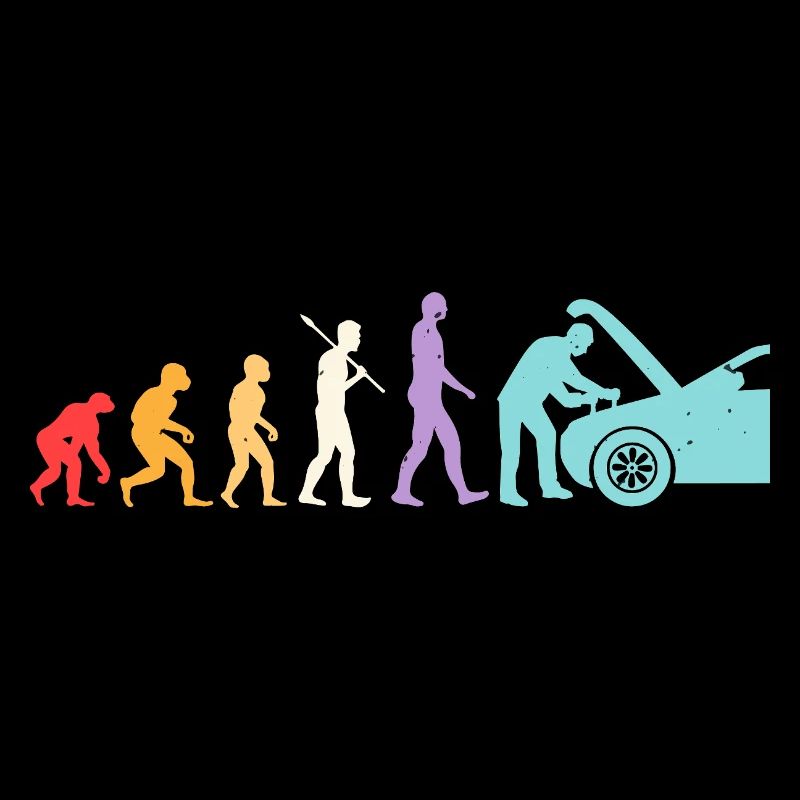 Évolution Mécanicien Humour Mécano Garage