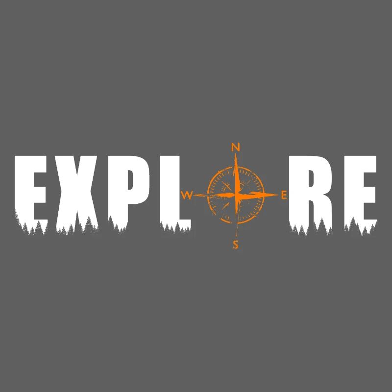 Explore Motiv mit einem Kompass