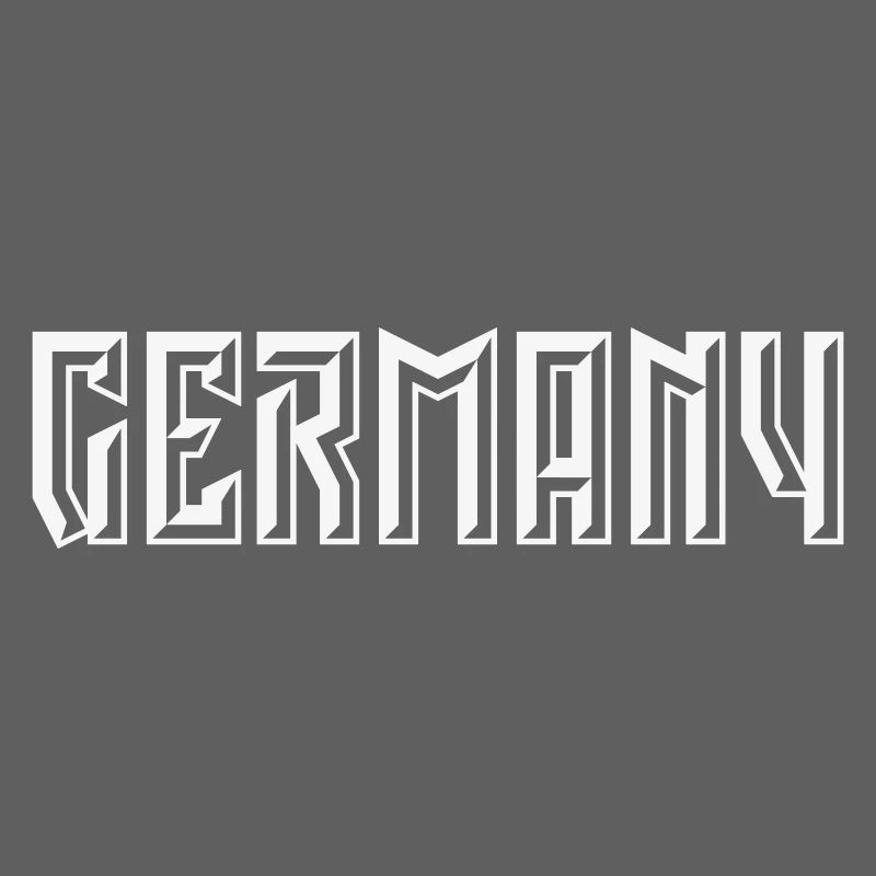 Germany Schriftzug (Relief / 3D / White)