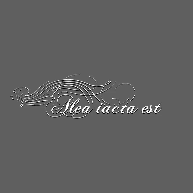 Alea iacta est decorated white
