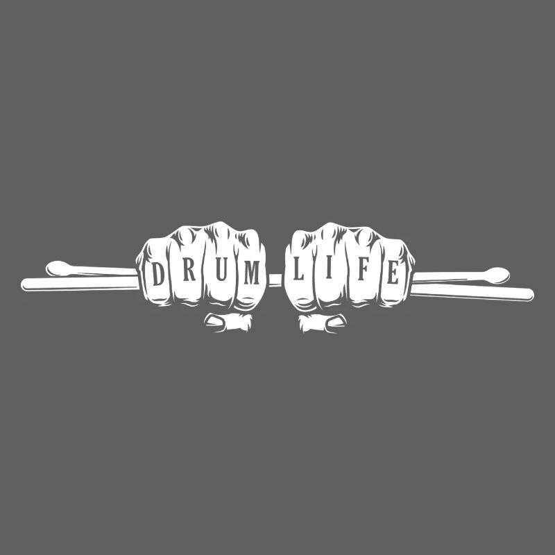 Drum Life. Hands Holding Drumsticks