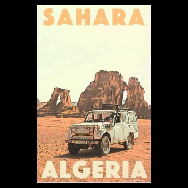Véhicule 4x4 dans le désert du Sahara