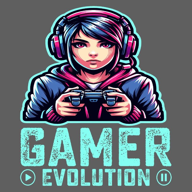 Die Evolution eines Gamers, cooles Gaming-Design