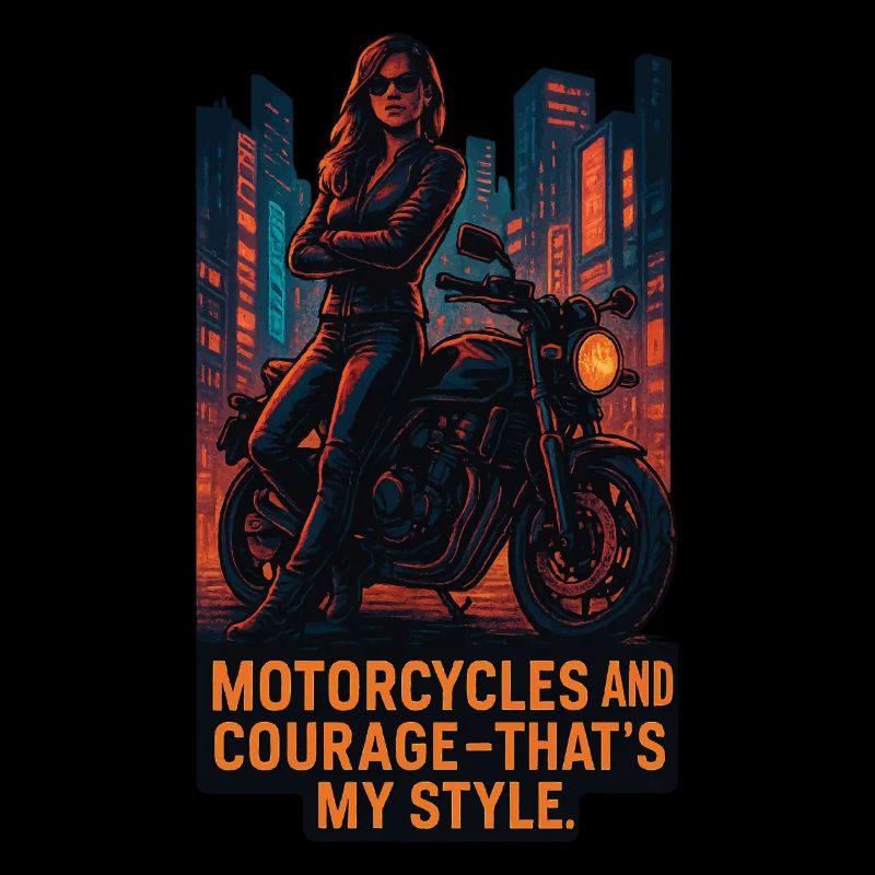 Les motos et le courage, c’est mon style