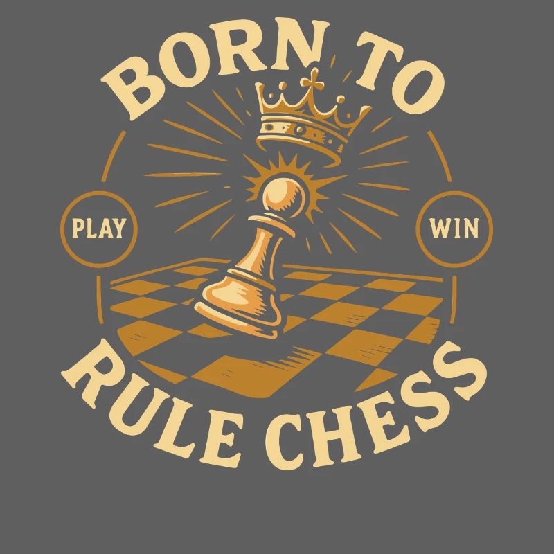 Born To Rule Chess Player King Queen
