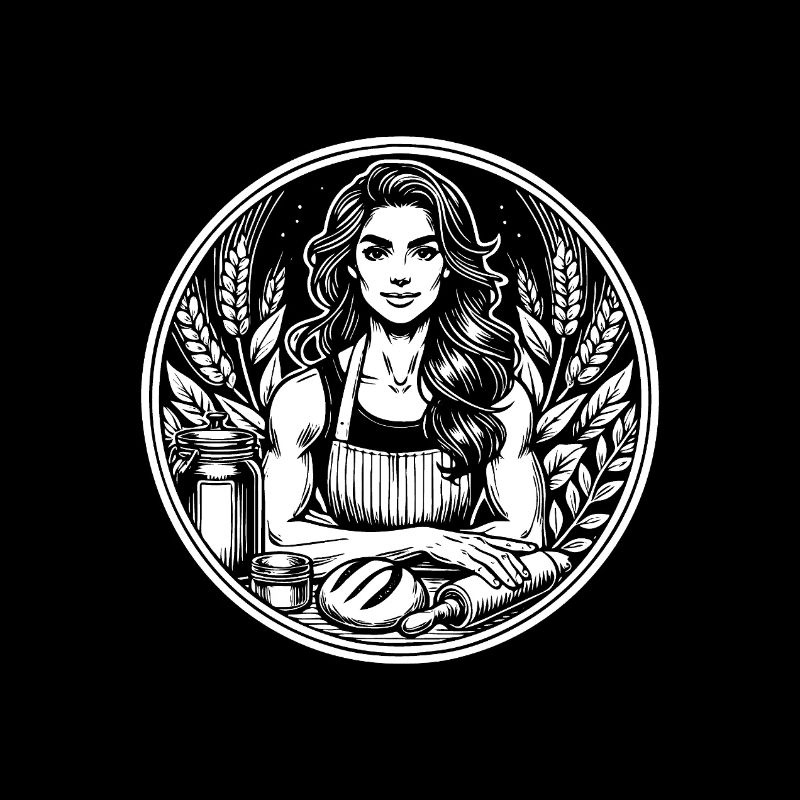 Stylish baker design for baker fans