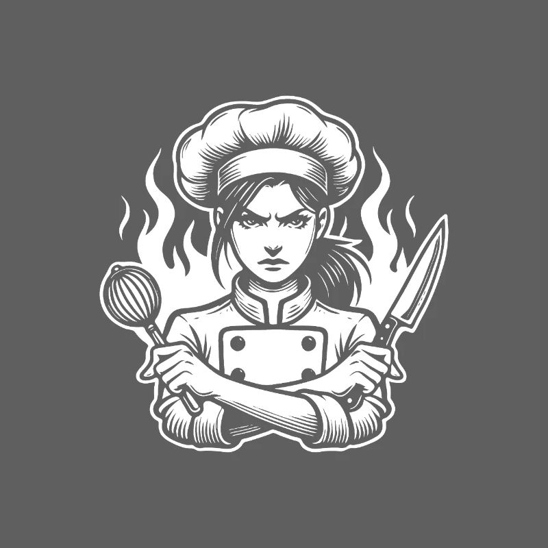 Cool chef design for the female chef