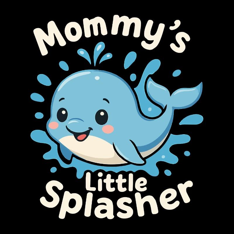 Mom’s Little Splasher Mignon Bébé Baleine