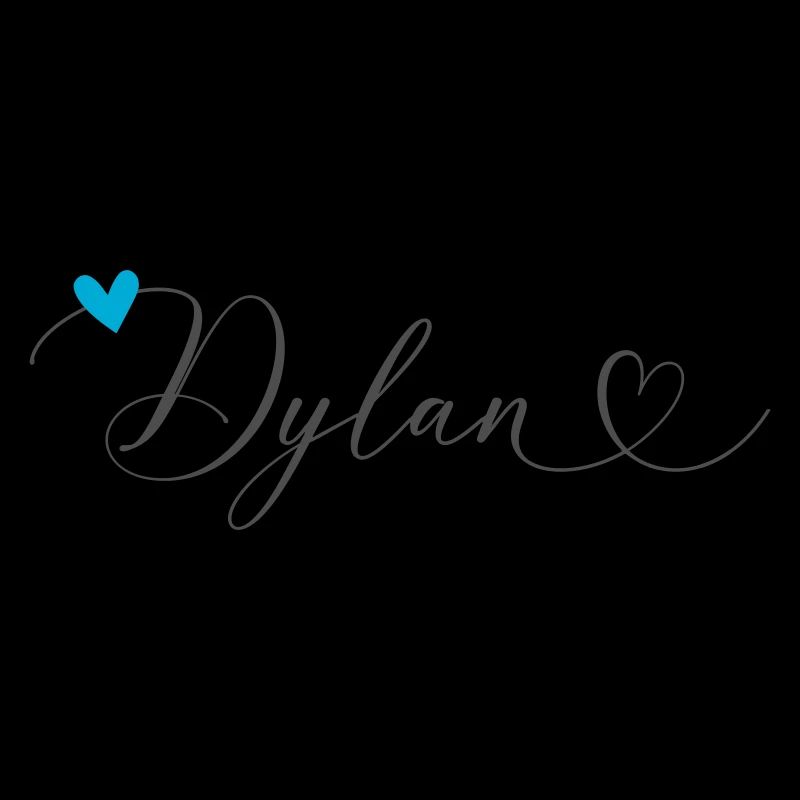 Dylan Nom Prénom Calligraphie Coeur