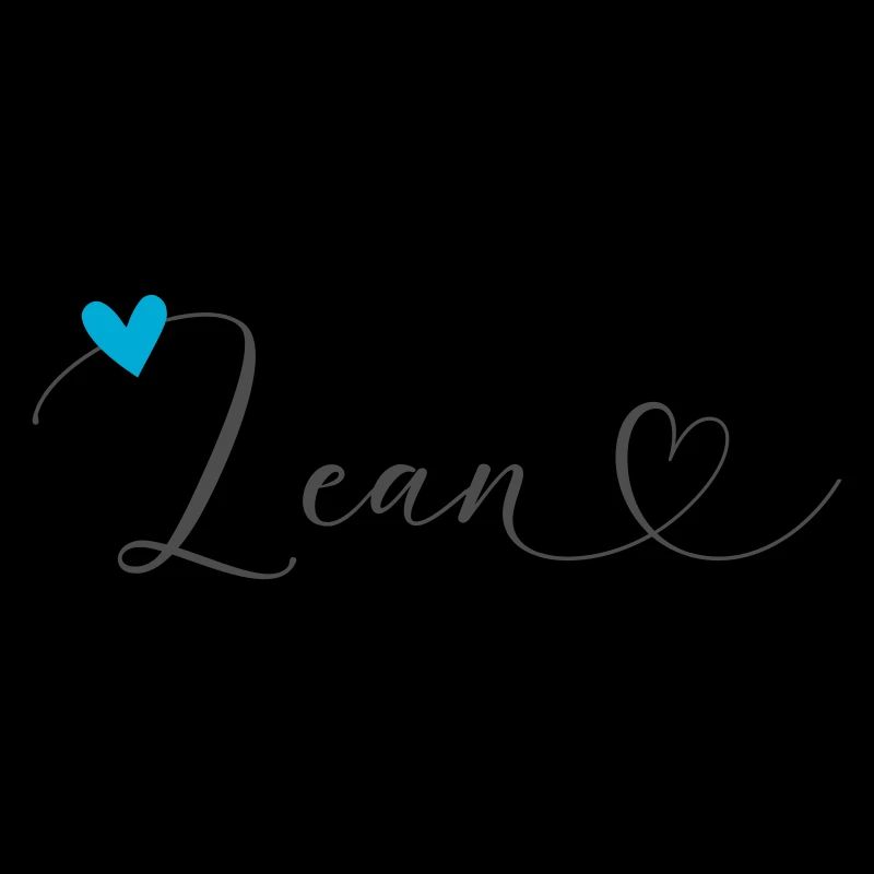 Lean Name First Name Calligraphy Heart