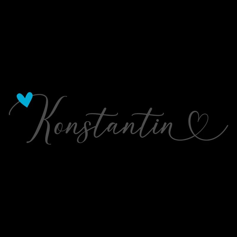 Konstantin Surname First name Calligraphy heart